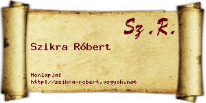 Szikra Róbert névjegykártya