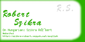 robert szikra business card